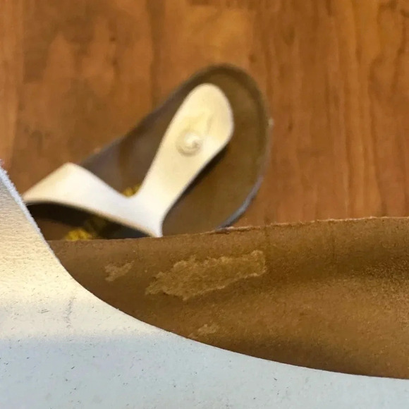 Birkenstock Gizeh Birko-Flor Unisex Size EU 40 US L9 M7 White Slip On Sandals - Picture 5 of 6